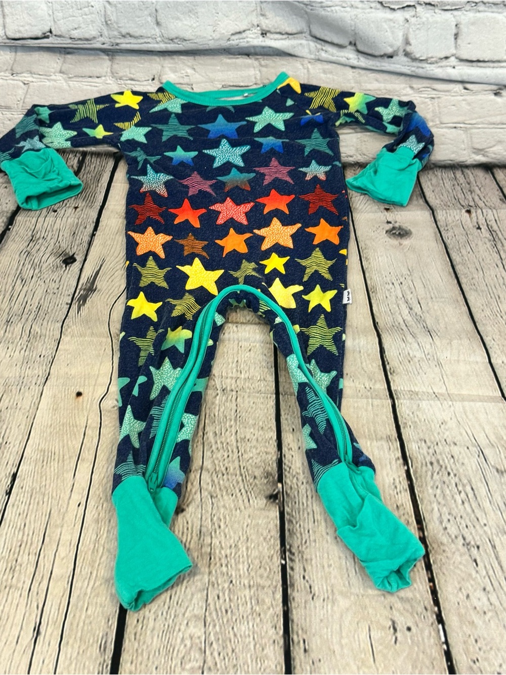 Little Sleepies Star Pattern Bamboo Crescent Zippie